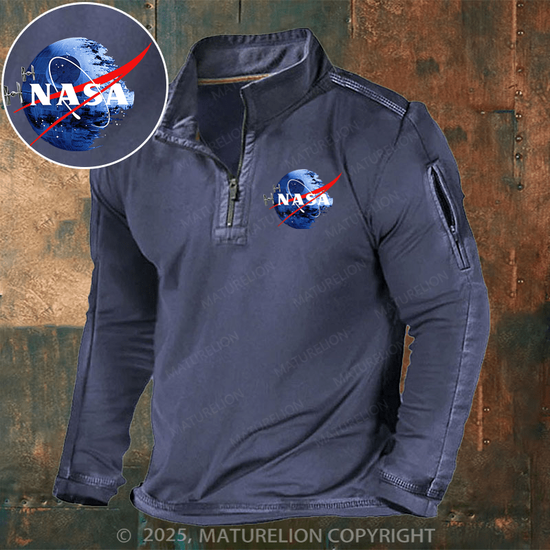 Maturelion Men's Henley shirt Inspired Guava Iguana Death Star Graphic Henley shirt