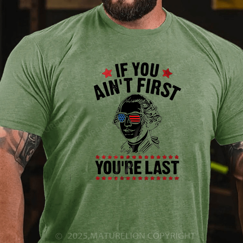 Maturelion Men's T-shirt Funny 4th of July Cotton T-shirt
