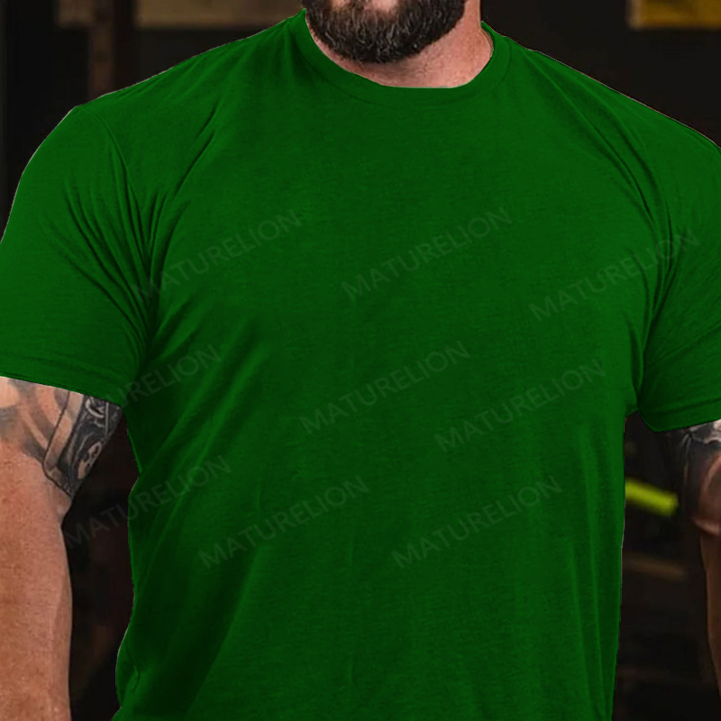 Maturelion Men's T-shirt Not As Lean Full Front Cotton T-shirt