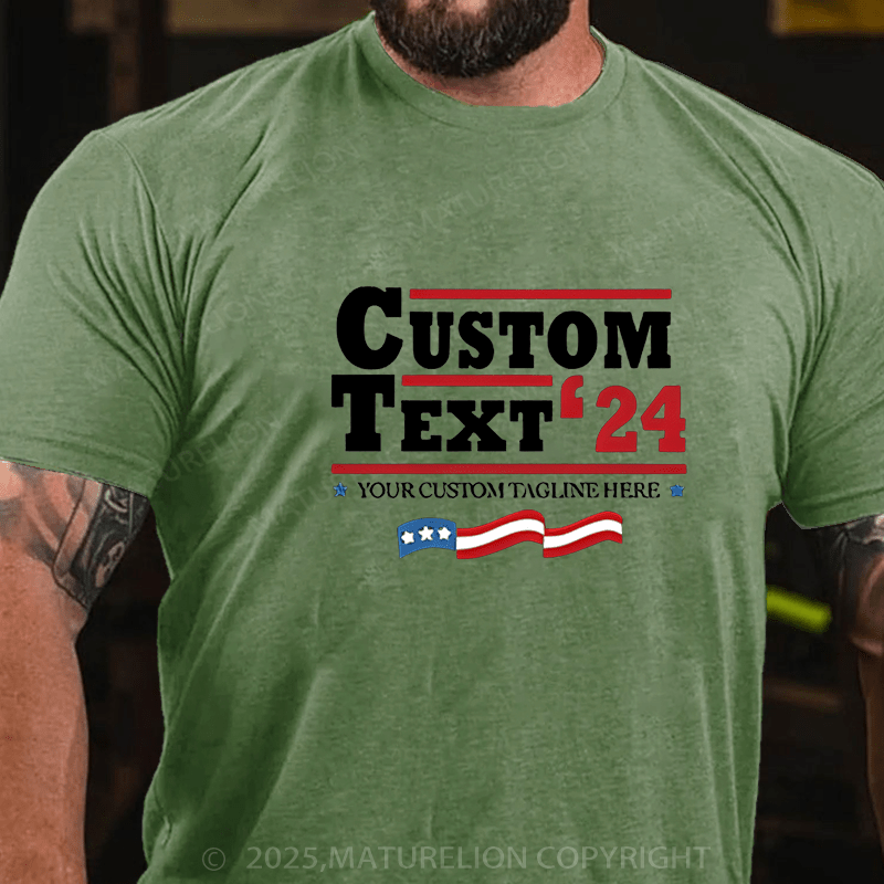 Maturelion Men's T-shirt Personalized Election Cotton T-shirt