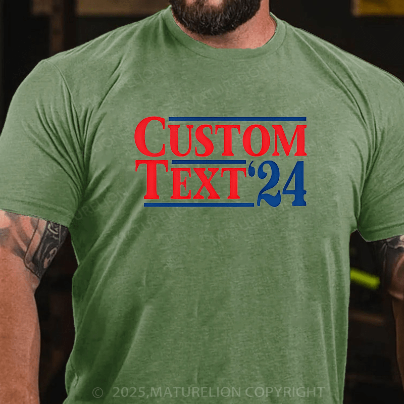 Maturelion Men's T-shirt 2024 Election Cotton T-shirt