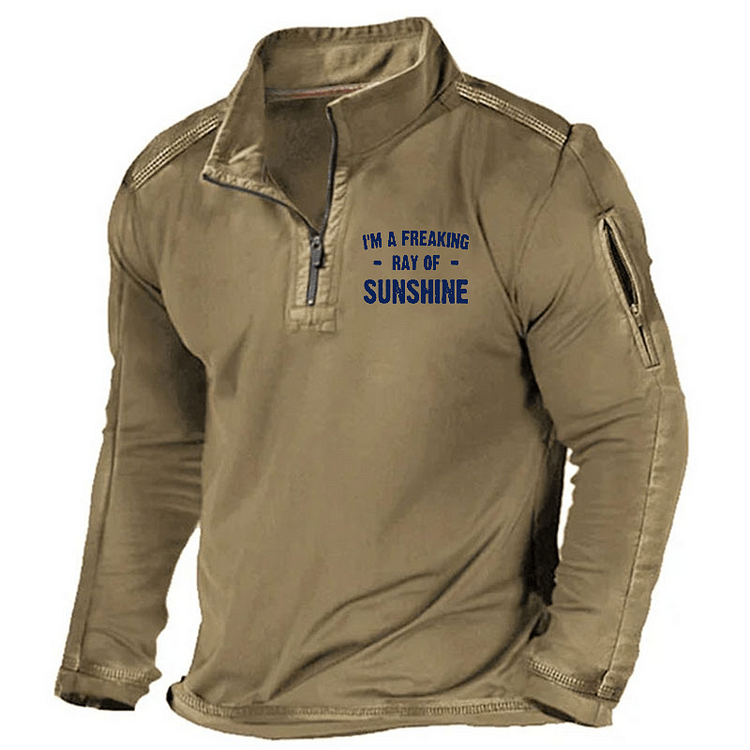 Maturelion Men's Henley Shirt I'm A Freaking Ray Of Sunshine Henley Shirt