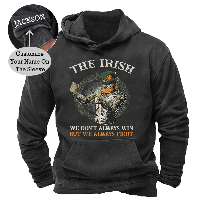 Maturelion St Patrick's Hoodie  Fighting Irish Washed Hoodie