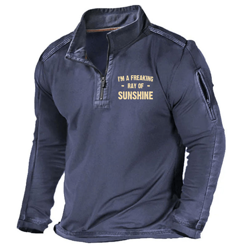 Maturelion Men's Henley Shirt I'm A Freaking Ray Of Sunshine Henley Shirt
