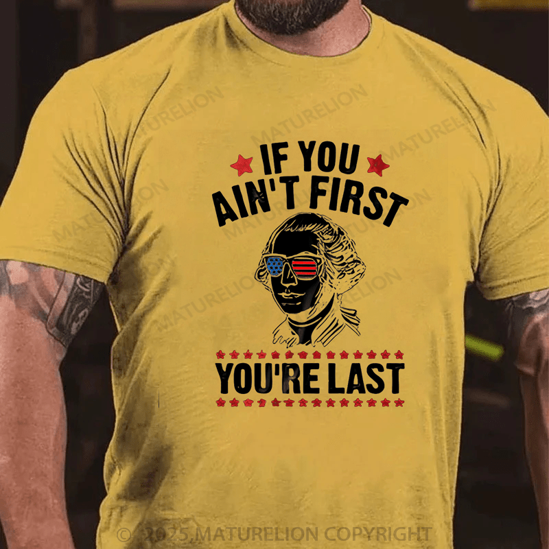 Maturelion Men's T-shirt Funny 4th of July Cotton T-shirt