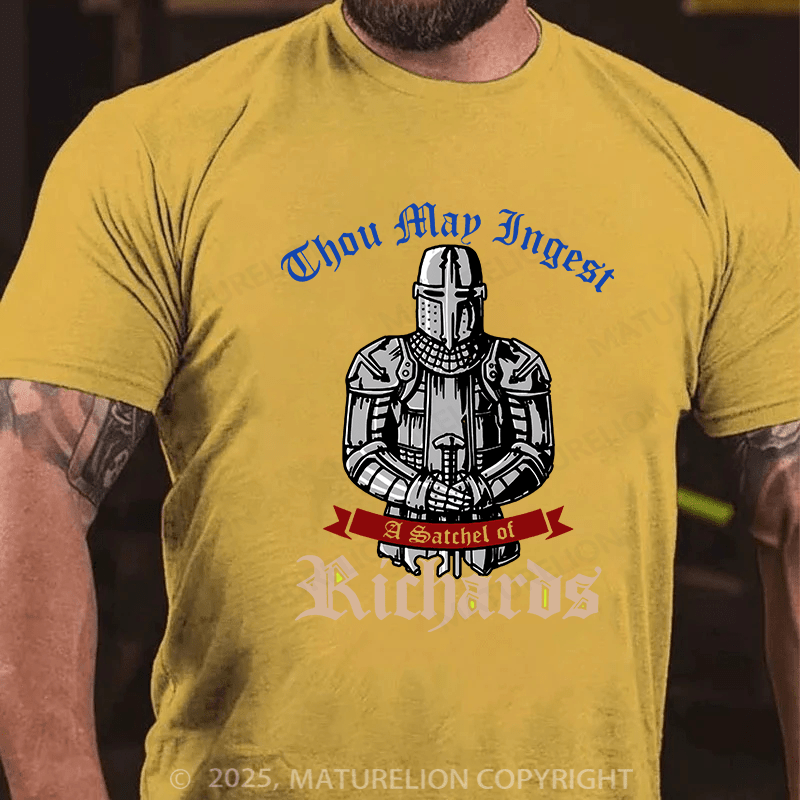 Maturelion Men's T-shirt Ingest Richards Ladies Cotton T-shirt