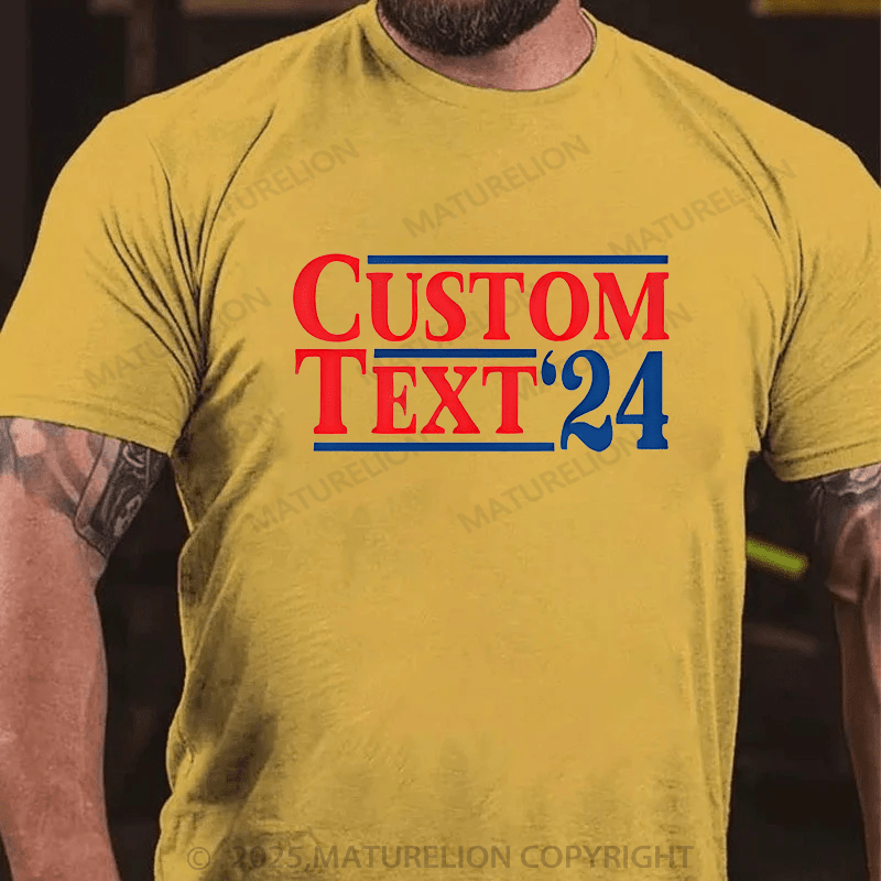 Maturelion Men's T-shirt 2024 Election Cotton T-shirt