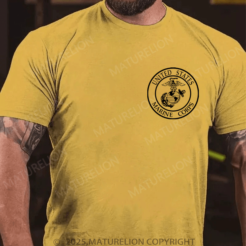 Maturelion Men's T-Shirt United States Marine Corps T-Shirt (Free Customization)
