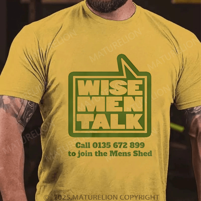 Maturelion Men's T-shirt Wise Men Talk T-Shirt Unisex (Free Customization)