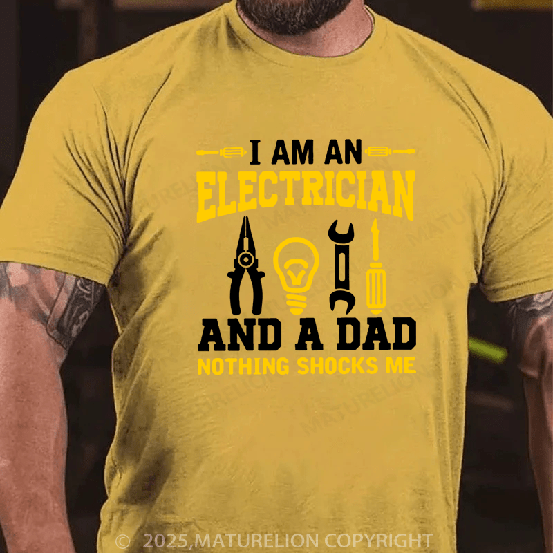 Maturelion Men's T-Shirt I AM AN ELECTRICIAN Cotton T-Shirt