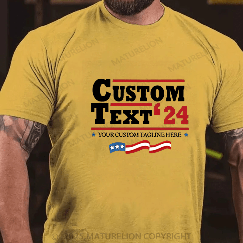 Maturelion Men's T-shirt Personalized Election Cotton T-shirt
