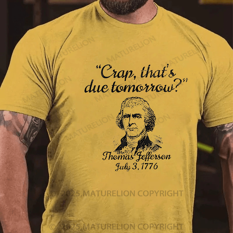 Maturelion Men's T-shirt Thomas Jefferson Cotton T-shirt