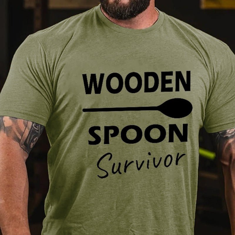 Wooden Spoon Survivor Men's Cotton T-Shirt (Free Customization)