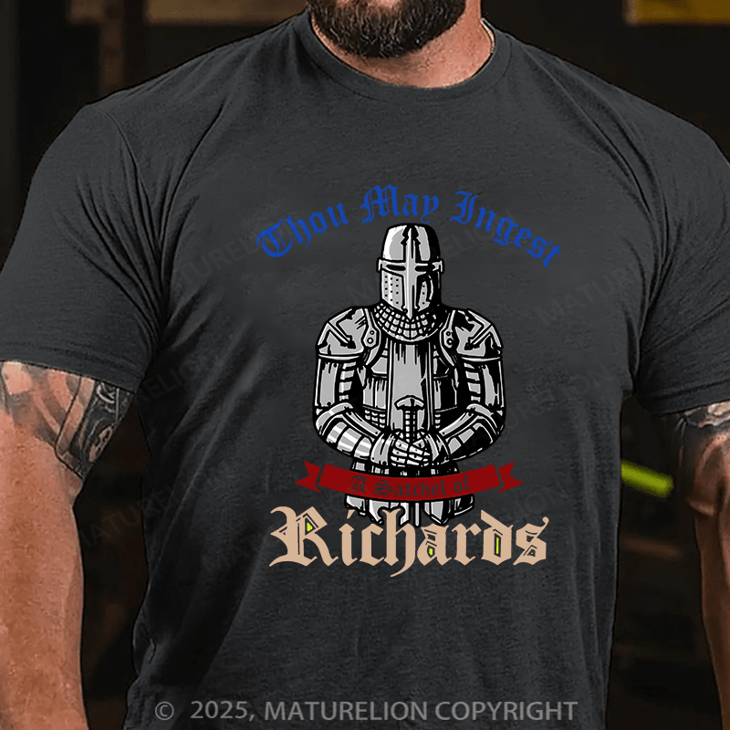 Maturelion Men's T-shirt Ingest Richards Ladies Cotton T-shirt