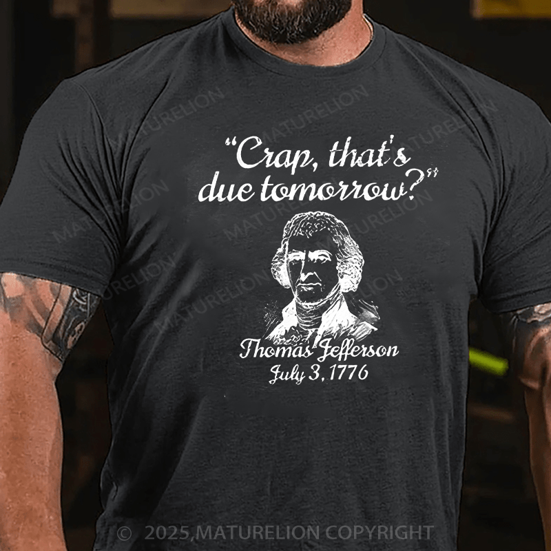 Maturelion Men's T-shirt Thomas Jefferson Cotton T-shirt
