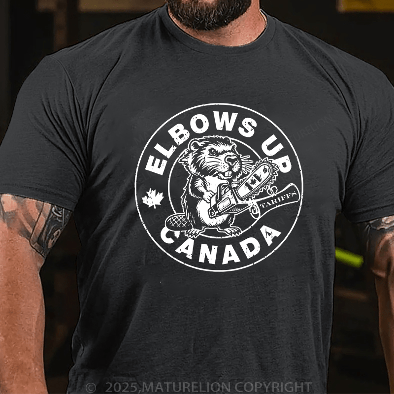 Maturelion Men's T-Shirt Elbows Up T-Shirt (Free Customization)