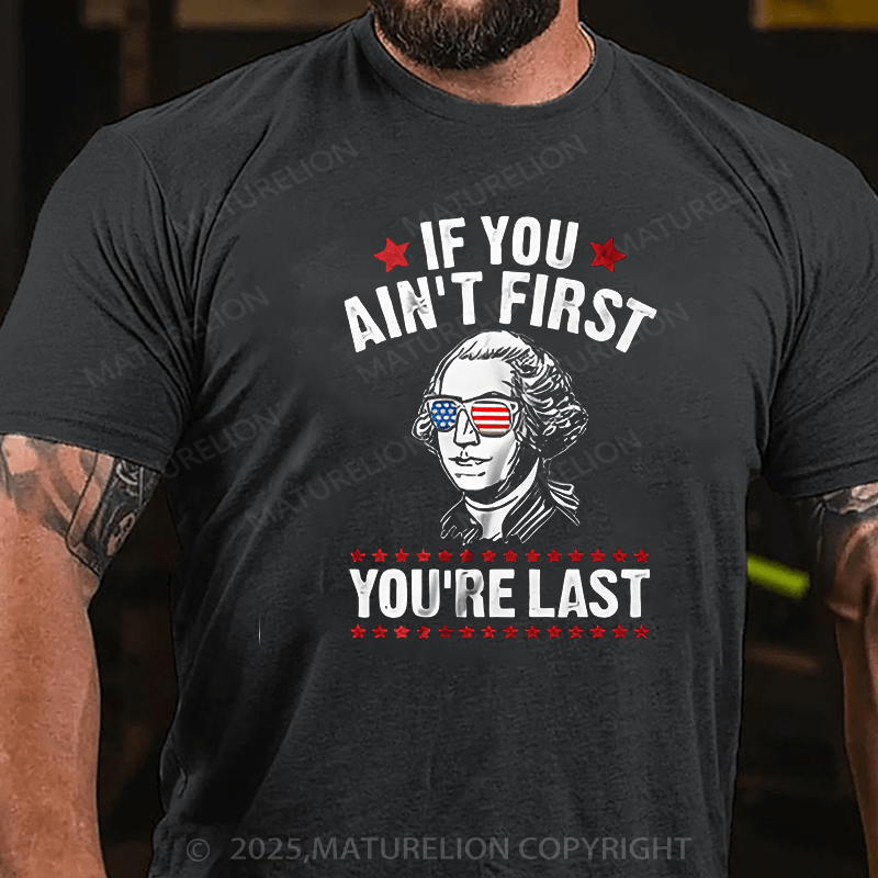 Maturelion Men's T-shirt Funny 4th of July Cotton T-shirt
