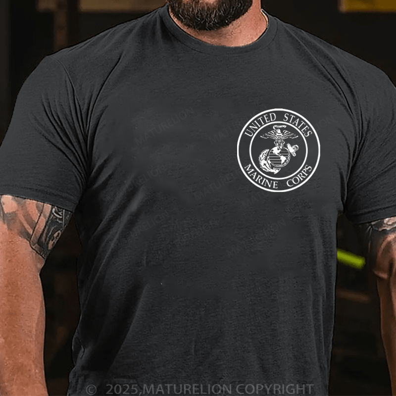 Maturelion Men's T-Shirt United States Marine Corps T-Shirt (Free Customization)