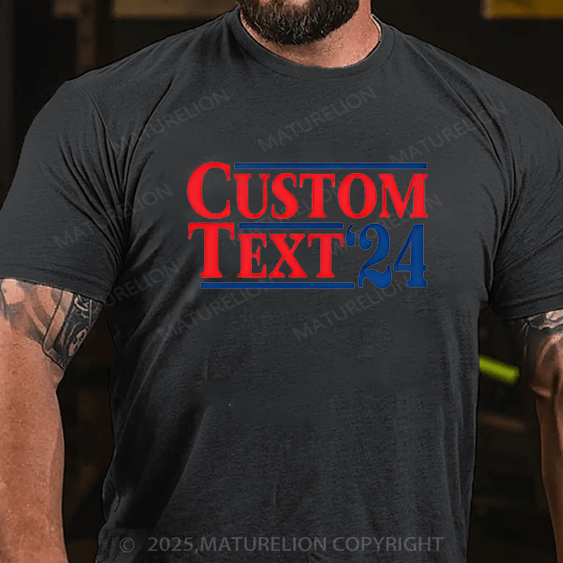 Maturelion Men's T-shirt 2024 Election Cotton T-shirt