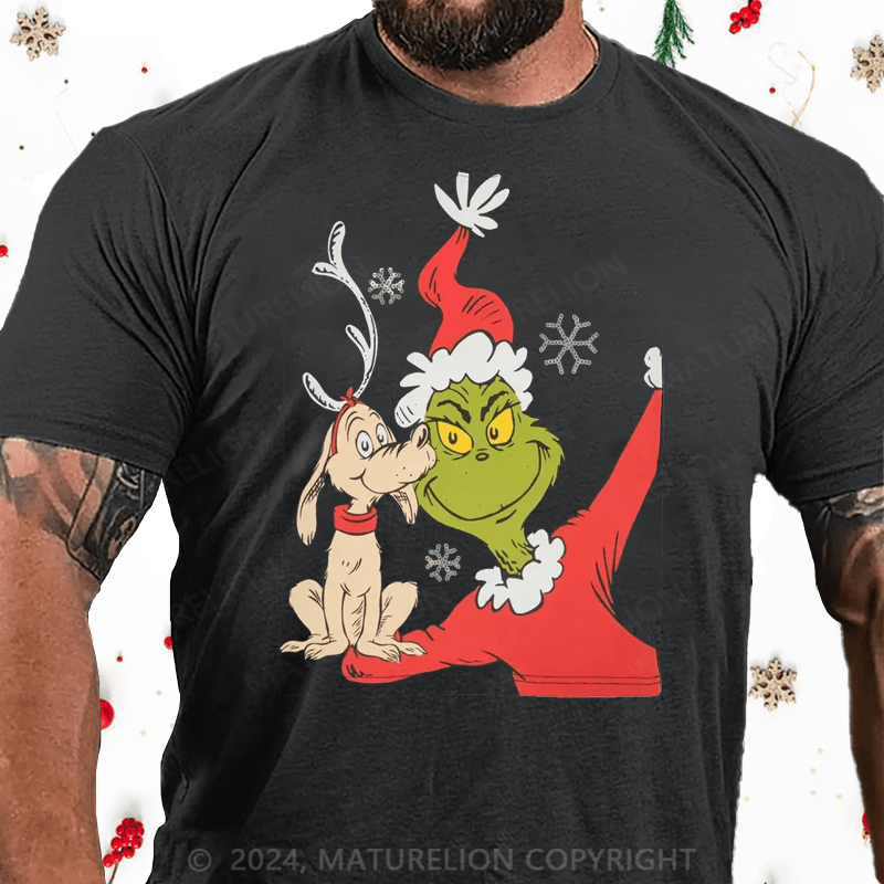 Maturelion Christmas T-Shirt The Grinch & Max Youth T-Shirt