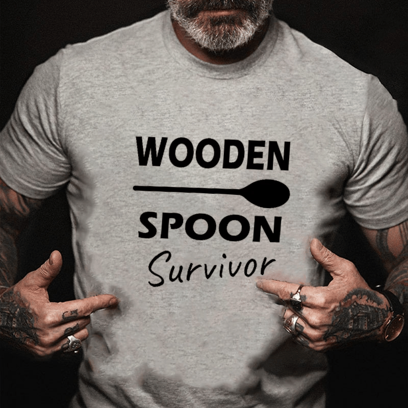 Wooden Spoon Survivor Men's Cotton T-Shirt (Free Customization)