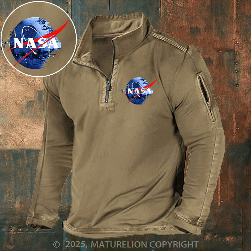 Maturelion Men's Henley shirt Inspired Guava Iguana Death Star Graphic Henley shirt