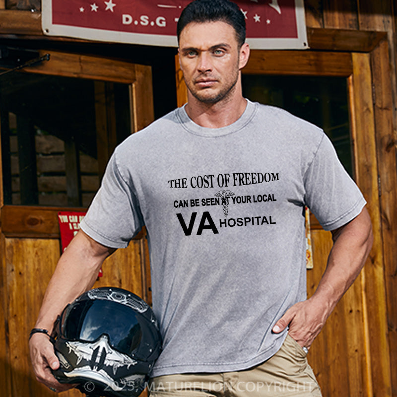 Maturelion Men's T-shirt The Cost of Freedom Cotton T-shirt