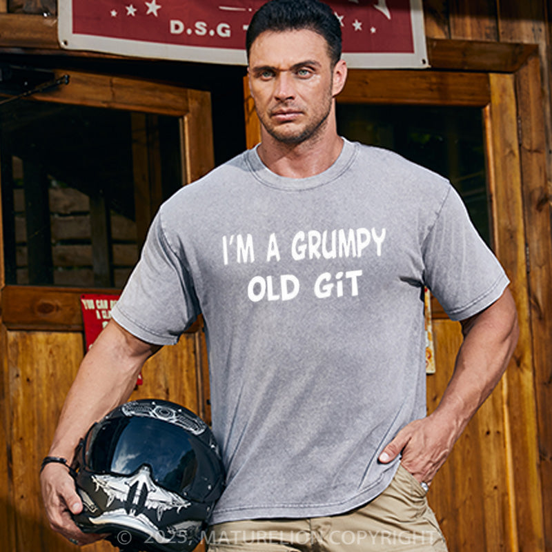 Maturelion Men's T-shirt I'M A GRUMPY OLD GIT Cotton T-shirt