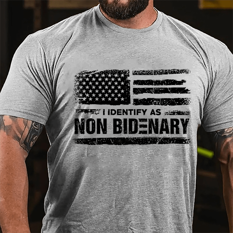 I Identify As Non Bidenary Men's Cotton T-shirt