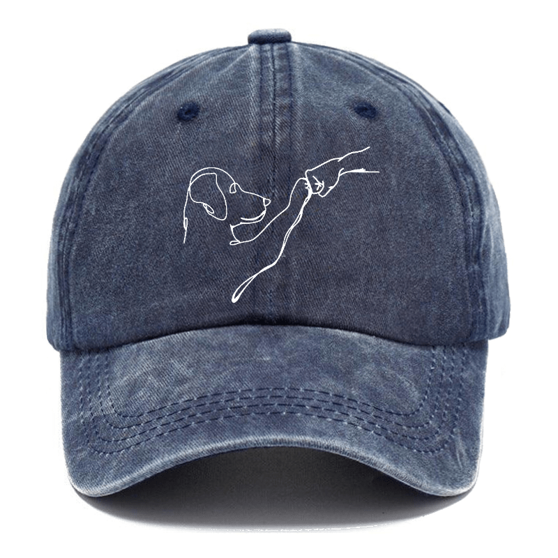 Dog Fist Bump Funny Print cap