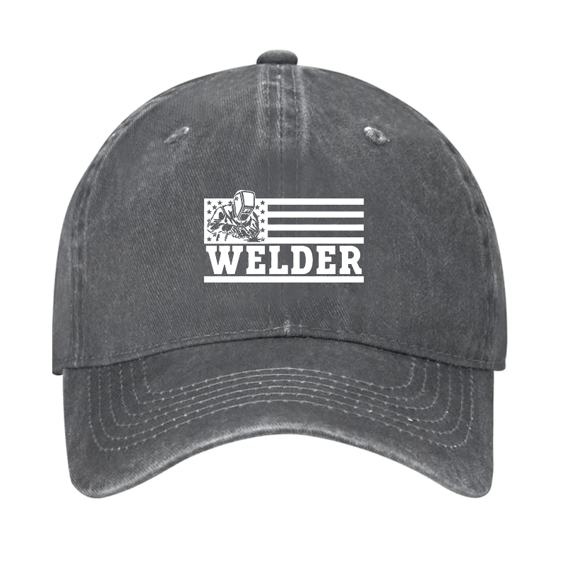 Welder American Flag Print Cap