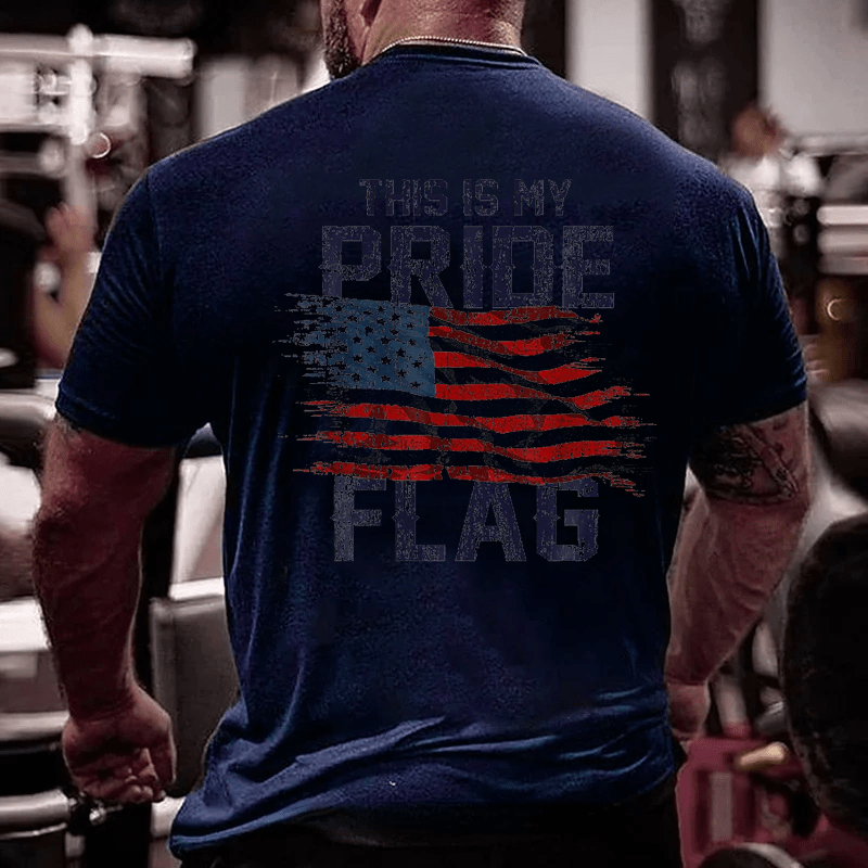 This Is My Pride USA Flag Cotton T-shirt (Free Customization)