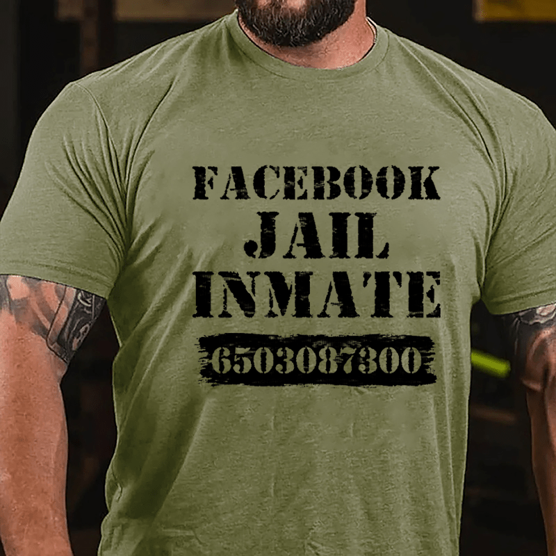Facebook Jail Inmate 6503087300 Cotton T-shirt