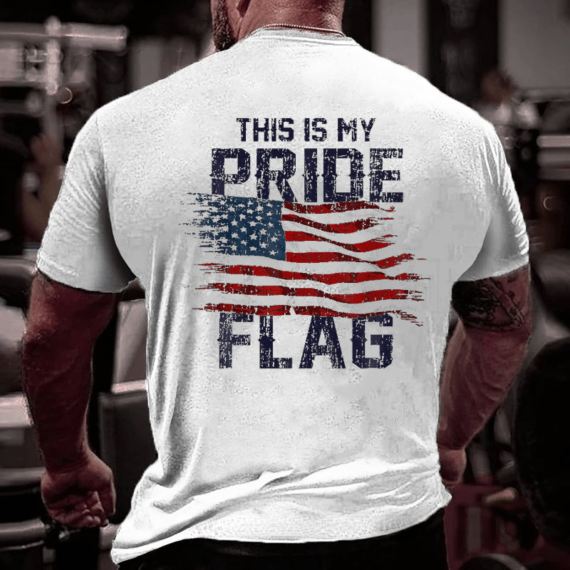 This Is My Pride USA Flag Cotton T-shirt (Free Customization)