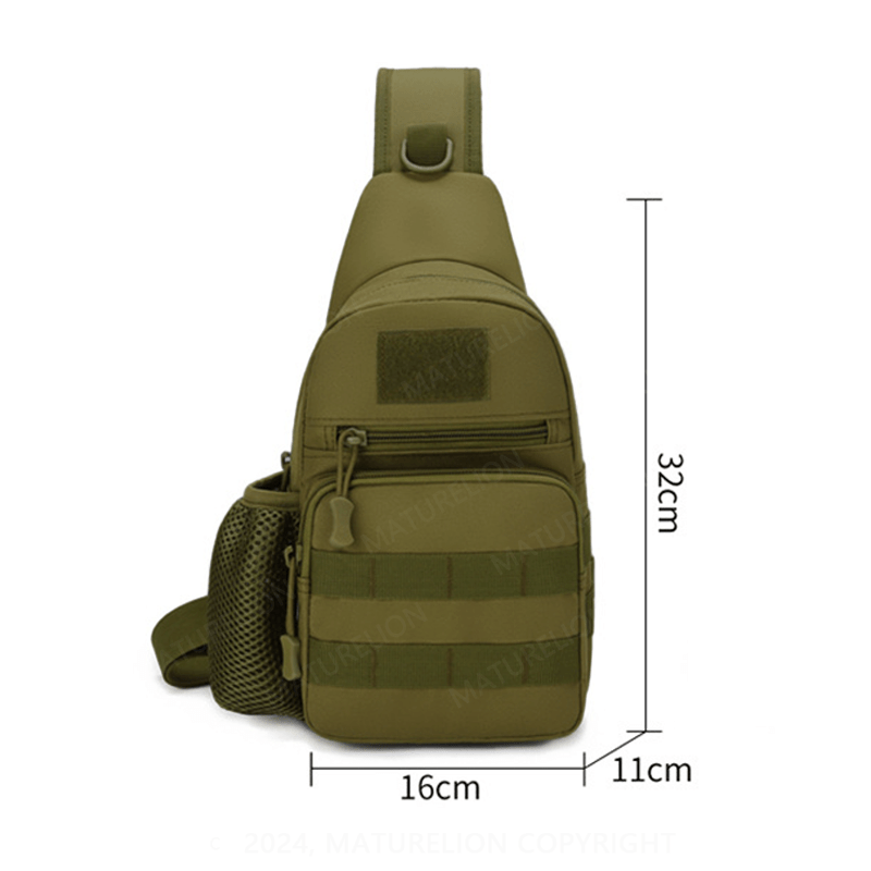 Maturelion Men Small Chest Bag Pack Travel Sport Shoulder Sling Backpack Cross Body Outdoor