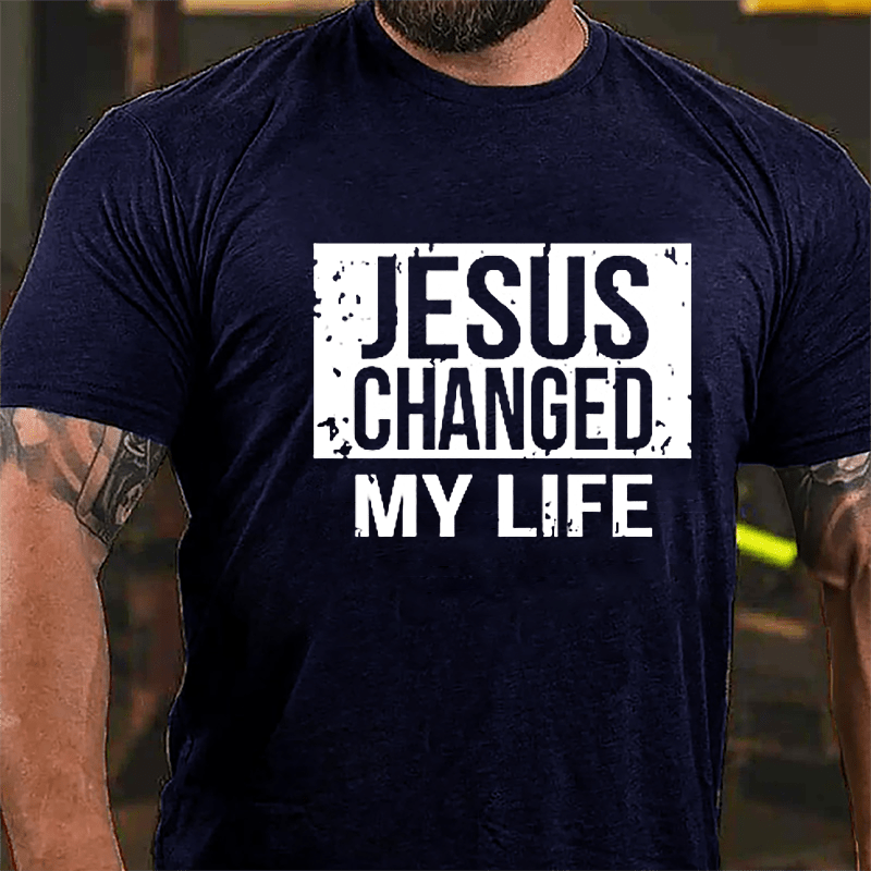 Jesus Changed My Life Cotton T-shirt