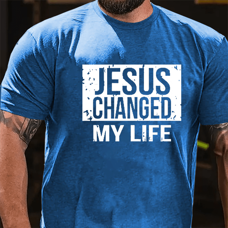 Jesus Changed My Life Cotton T-shirt