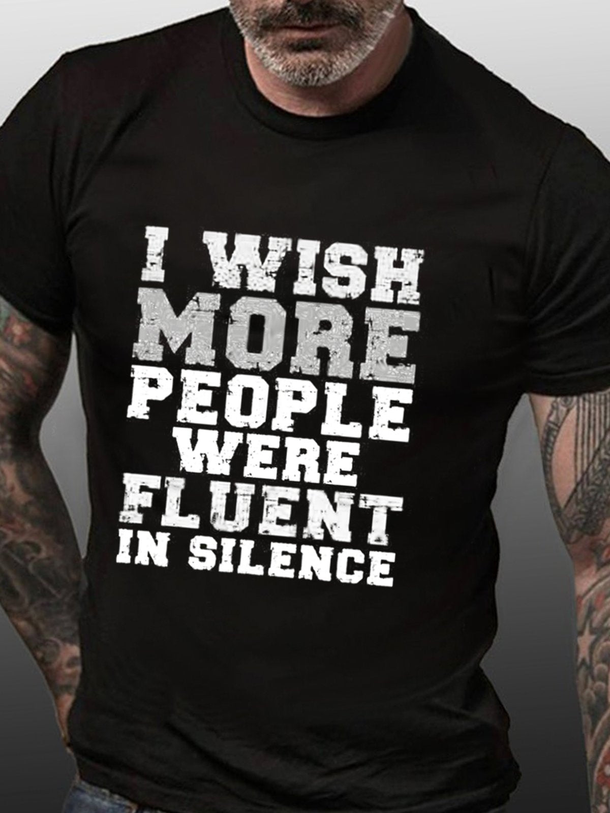 I Wish More People Were Fluent In Silence Cotton T-shirt