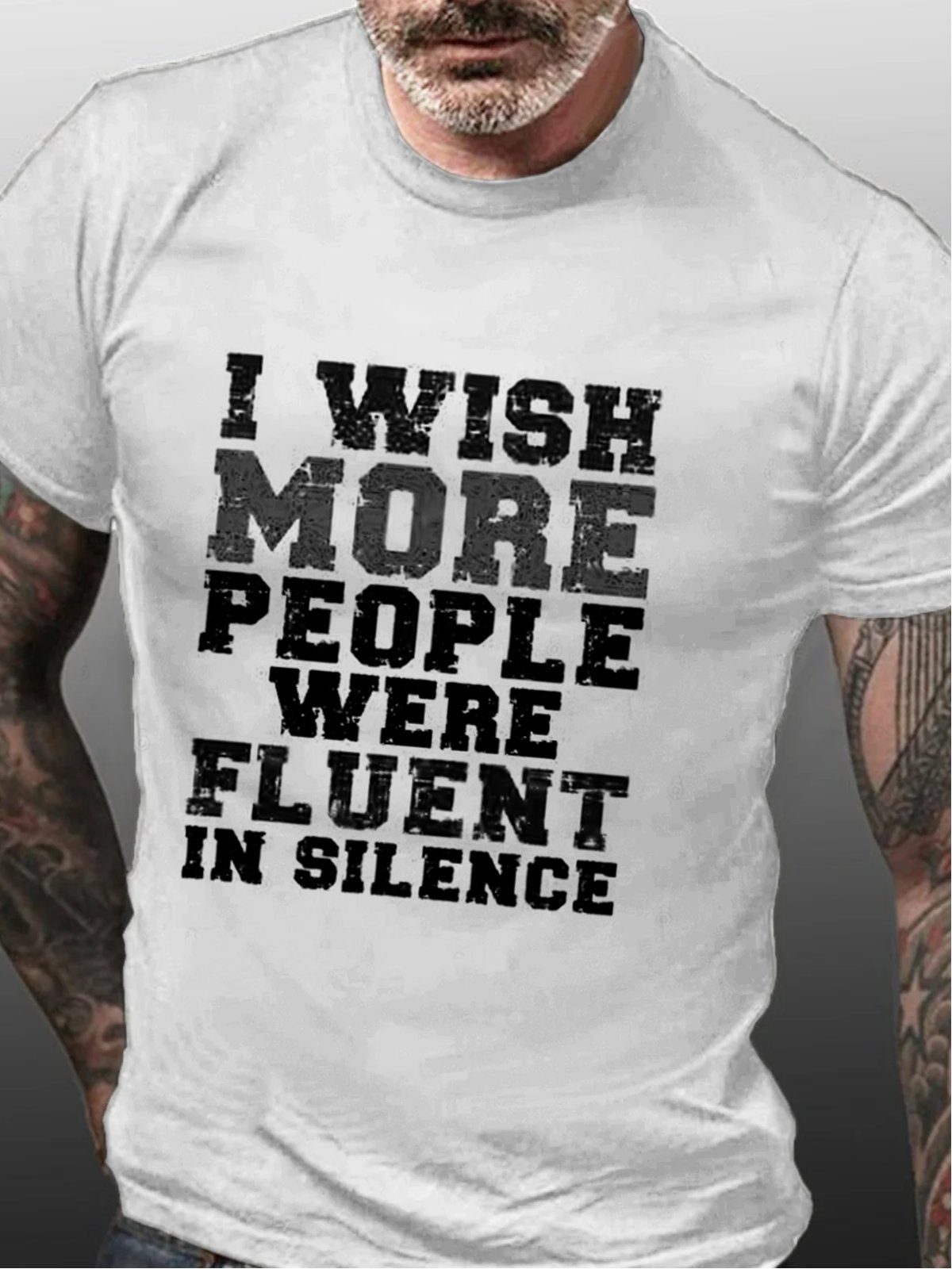 I Wish More People Were Fluent In Silence Cotton T-shirt