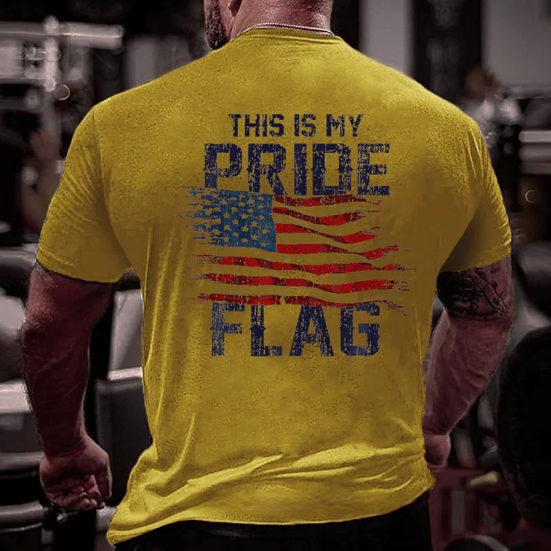 This Is My Pride USA Flag Cotton T-shirt (Free Customization)