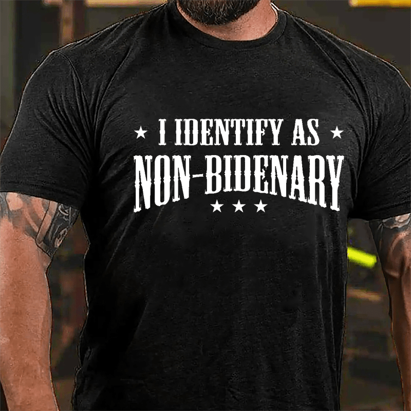 I Identify As Non-Bidenary Mens Cotton T-shirt