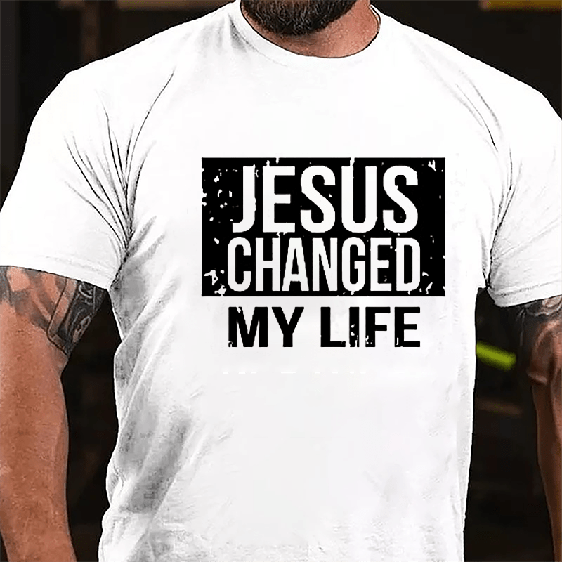 Jesus Changed My Life Cotton T-shirt