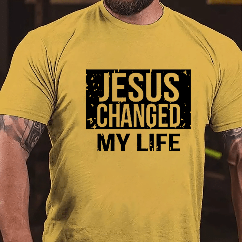 Jesus Changed My Life Cotton T-shirt