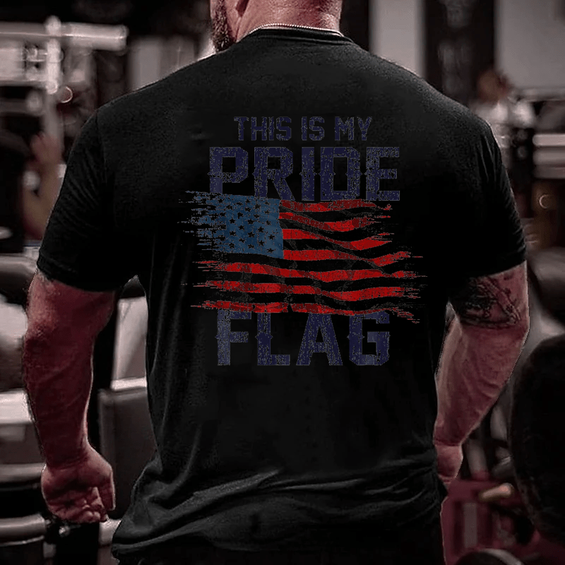 This Is My Pride USA Flag Cotton T-shirt (Free Customization)