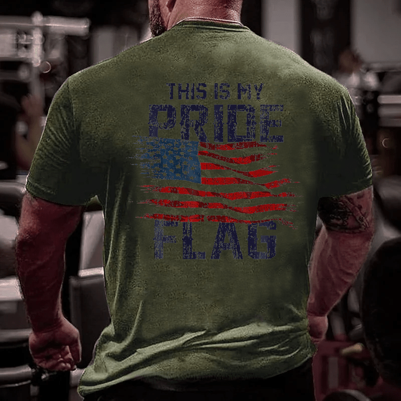 This Is My Pride USA Flag Cotton T-shirt (Free Customization)