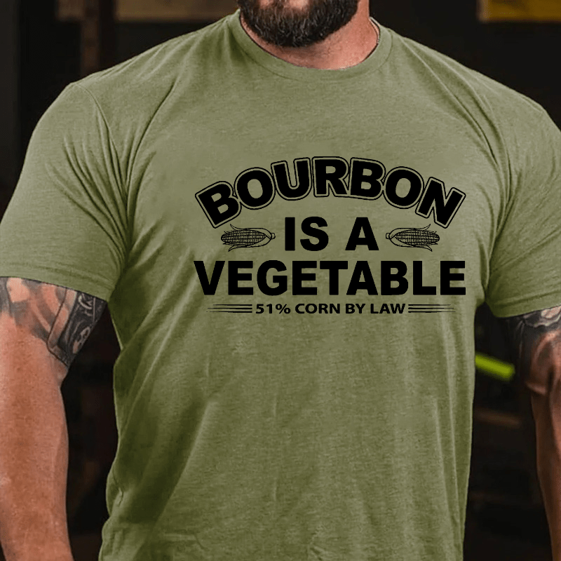 Bourbon Is A Vegetable 51% Corn By Law Cotton T-shirt (Free Customization)