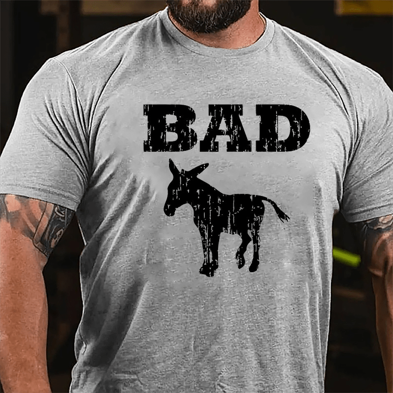 Bad Donkey Print Cotton T-shirt