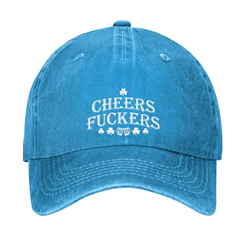 Maturelion St Patrick's Cap Cheers Fuckers Print Cap