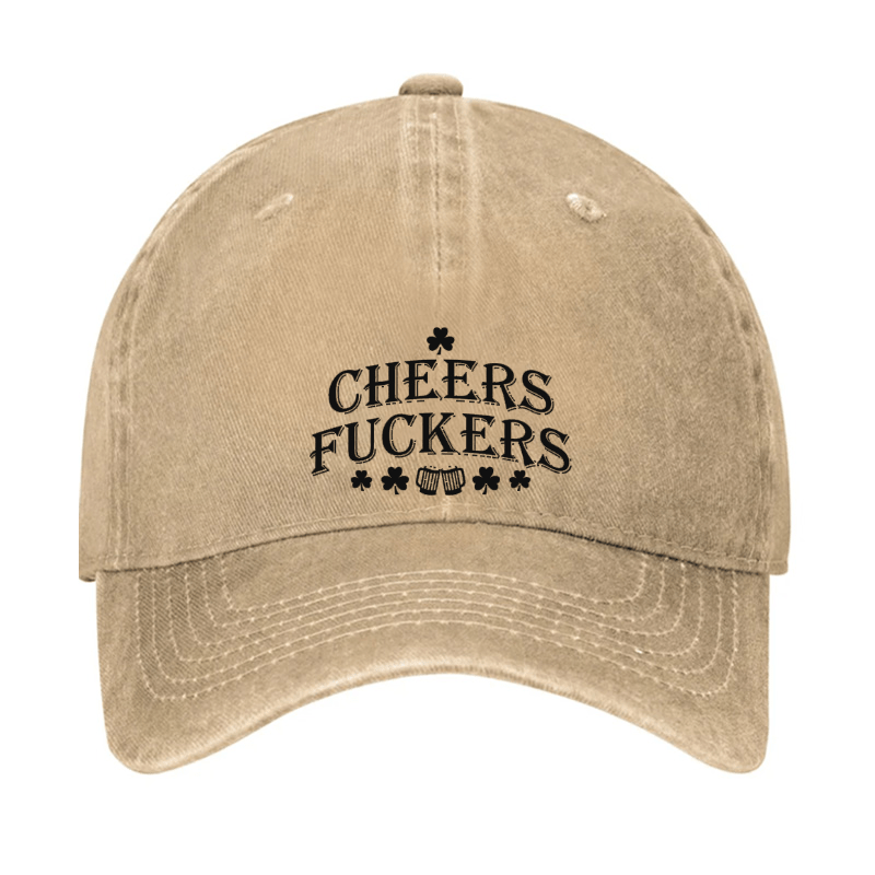 Maturelion St Patrick's Cap Cheers Fuckers Print Cap
