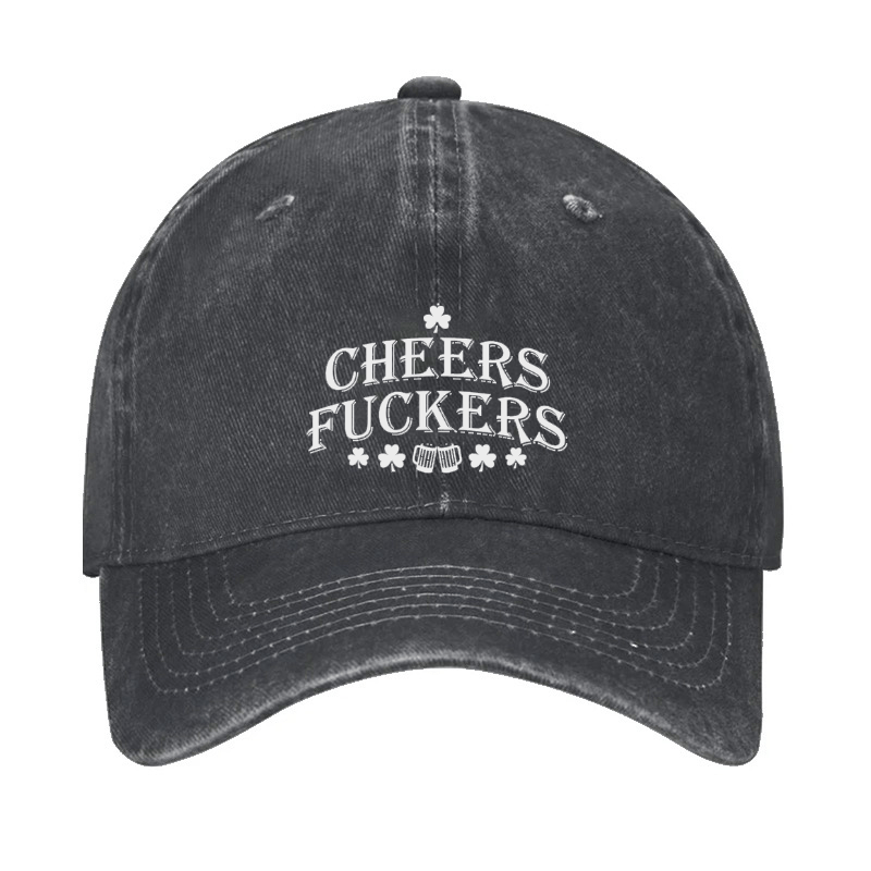 Maturelion St Patrick's Cap Cheers Fuckers Print Cap